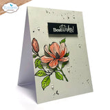 Elizabeth Craft Stamp -Floral Branches & Sentiments