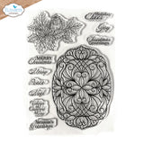 Elizabeth Craft - Festive Holly Sentiments stamps