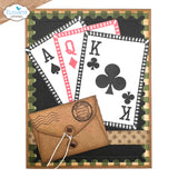 Elizabeth Craft Designs - Romantic Revival Collection - Clear Photopolymer Stamps - Playing Card Collage