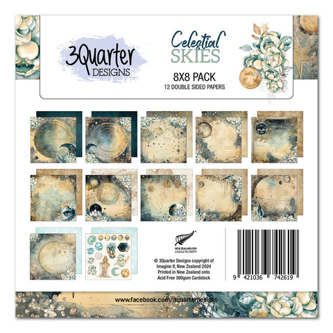 3Quarter Designs Celestial Skies 8x8 Paper Pack