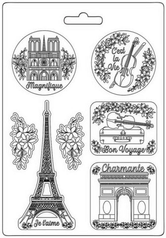 Stamperia Soft Mould A4 - Create Happiness Oh là là Tour Eiffel