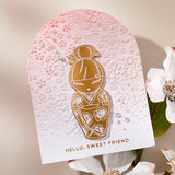 Spellbinders- Floral Fans 3D Embossing Folder from the Spring in Kyoto Collection by Alex Syberia Designs