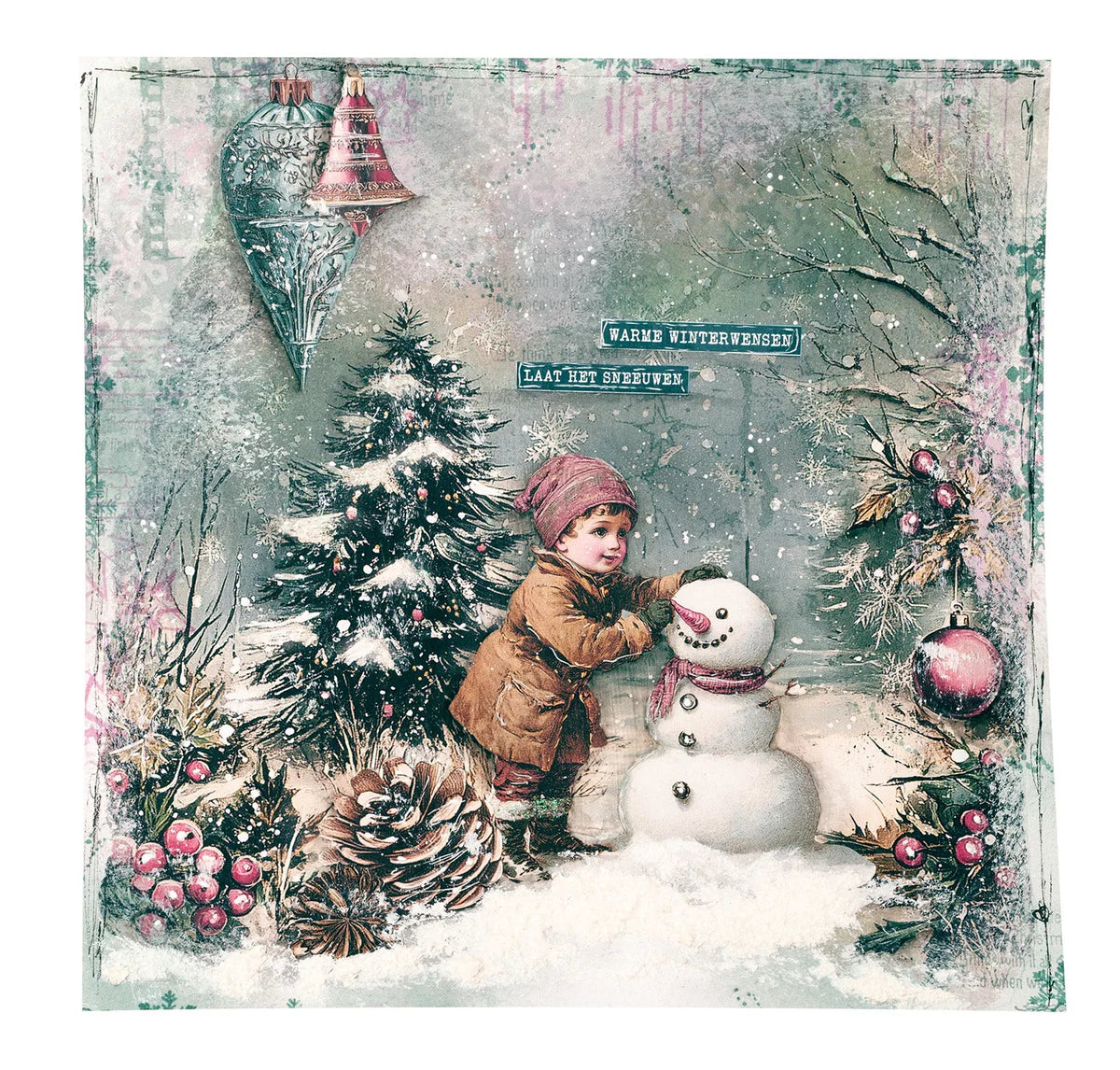 Studio Light Clear Stamp Winter Crackle Christmas Blush 1 Piece – Scrap ...