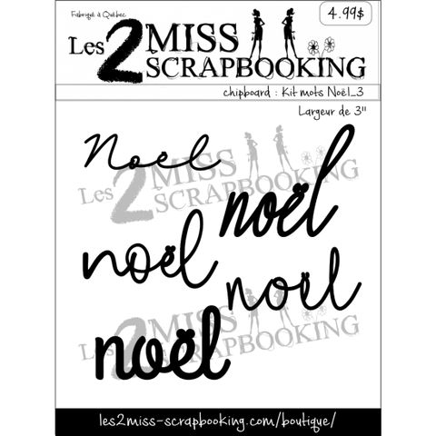Les 2 Miss Scrapbooking - Kit mots Noël_3