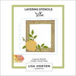 Lisa Horton Crafts Ornate Framed Rose 6x6 Layering Stencils
