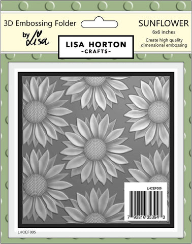 Lisa Horton Crafts - Sunflower 6x6 3D Embossing Folder