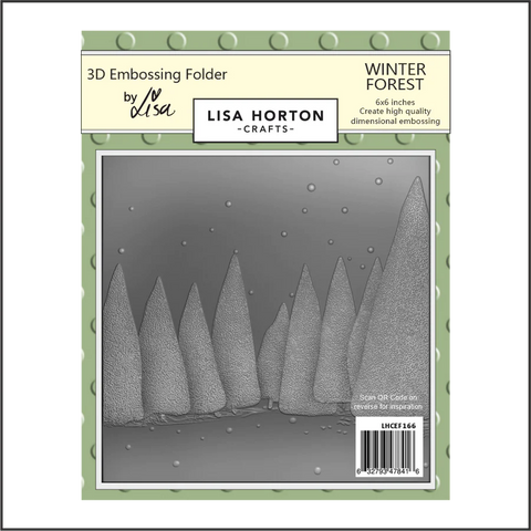 LC Lisa Horton Crafts Winter Forest 6x6 3D Embossing Folder