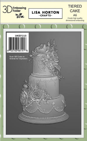 Lisa Horton Crafts - Tiered Cake A6 3D Embossing Folder & Die
