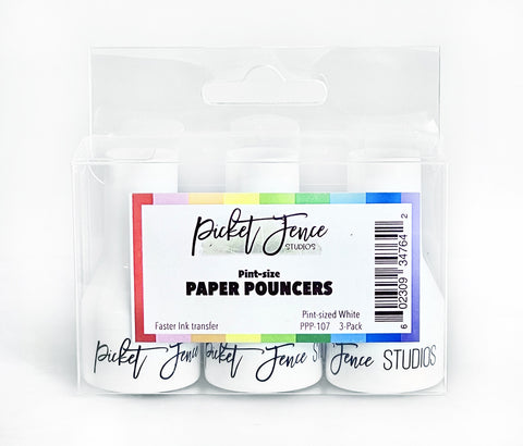 Picket Fence Studio - Pint-sized Paper Pouncers, White (3pk)