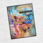 PAPER ROSE STUDIO - Alora Butterfly Stained Glass Coverplate Metal Die