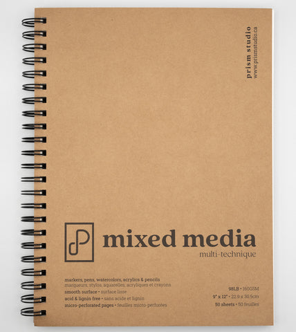 Prism Studio Mixed Media Paper Pad, 9" x 12"