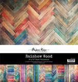Paper Rose Rainbow Wood 12x12 Paper Collection