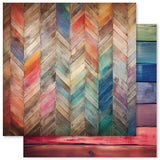 Paper Rose Rainbow Wood 12x12 Paper Collection
