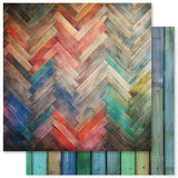 Paper Rose Rainbow Wood 12x12 Paper Collection