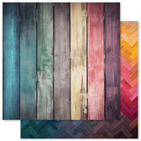 Paper Rose Rainbow Wood 12x12 Paper Collection
