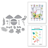 Spellbinders Etched Dies From Happy Hour TROPICAL FLAIR