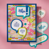Spellbinders, Speech Bubbles Etched Dies from the Just Sayin' Collection by Kelly Bangs