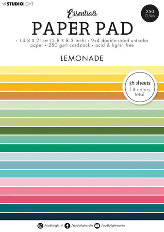 Studio Light - Paper Pad Unicolor Paper Lemonade Essentials