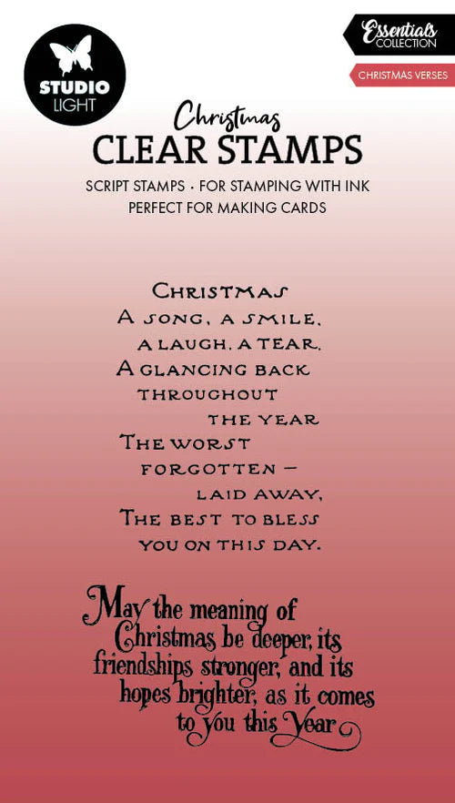 Studio Light Clear Stamp Christmas Verses Essentials 2 PC – Scrap en masse