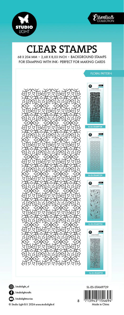 Studio Light Clear Stamp Floral Pattern – Scrap en masse