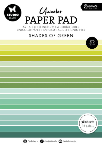Studio Light - Unicolor Paper Pad Shades Of Green