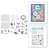 Spellbinders Speech Bubbles Sentiments Clear Stamp Set from the Just Sayin' Collection by Kelly Bangs