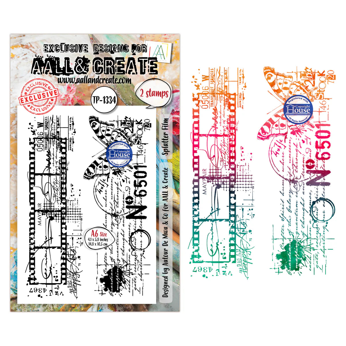 AALL and Create - A6 Stamp Sets - Splatter Film – Scrap en masse