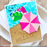 Waffle Flower Postage Collage Beach Days Stamp Set