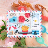 Waffle Flower Postage Collage Beach Days Stamp Set
