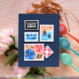Waffle Flower Postage Collage Beach Days Stamp Set
