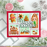Waffle Flower x Galina Filippenko Postage Collage Gingerbread Stencil