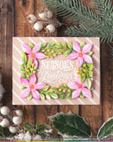 Waffle Flower x Galina Filippenko - Poinsettia Frame Coloring Stencil