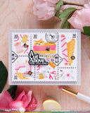 Waffle Flower Postage Collage Sew Fun Stamp Set
