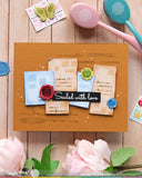 Waffle Flower Postage Collage Mini Seals Die