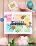 Waffle Flower Postage Collage Mini Seals Stamp Set