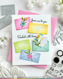 Waffle Flower Postage Collage Mini Seals Die