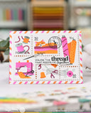 Waffle Flower Postage Collage Sew Fun Stamp Set