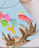 Waffle Flower - Birdie Friends in Winter Stencil