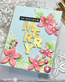 Waffle Flower x Galina Filippenko - Poinsettia Frame Coloring Stencil