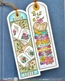 Waffle Flower x Susan Bates Round Bookmark - Book Lover Stamp Set