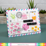Waffle Flower Postage Collage Stamp Set