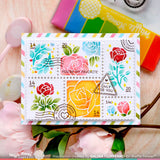 Waffle Flower Postage Collage Love Clear Stamps