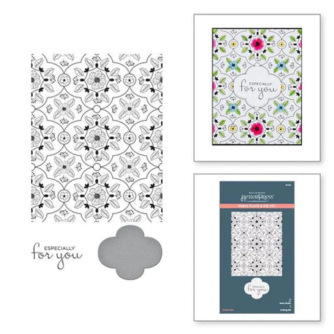 Spellbinders Floral View Press Plate & Die Set from the BetterPress Collection