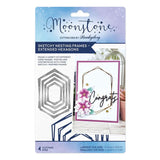 Hunkydory Crafts Moonstone Dies - Sketchy Nesting Frames - Extended Hexagons