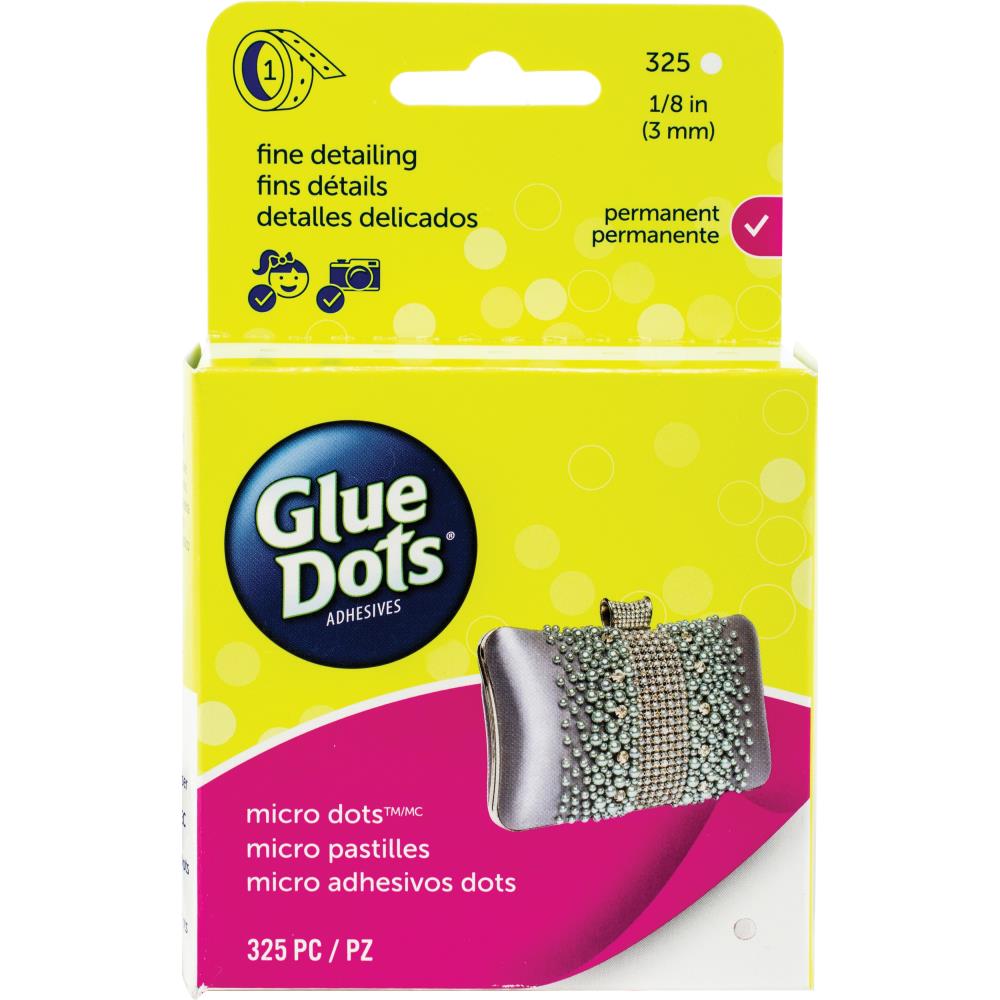 Glue Dots Clear Dot Disposable Dispenser-Mini .1875 300/Pkg