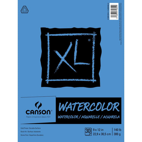 Canson XL Watercolor Paper Pad 9"X12" 30 sheets