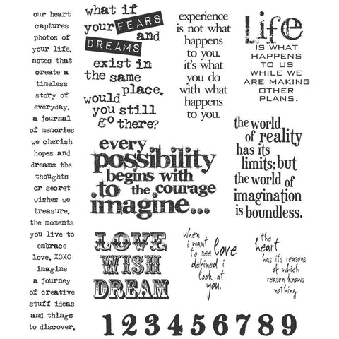 Tim Holtz Cling Stamps 7"X8.5" Stuff 2 Say