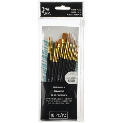Brea Reese Paint Brush Set Assorted 10/Pkg