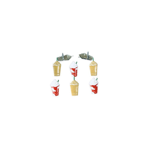 Eyelet Outlet Shape Brads 12/Pkg Iced Coffee