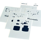 Pinkfresh Studio Stencils 4.25"X5.25" 5/Pkg Celebrate In Style Layering